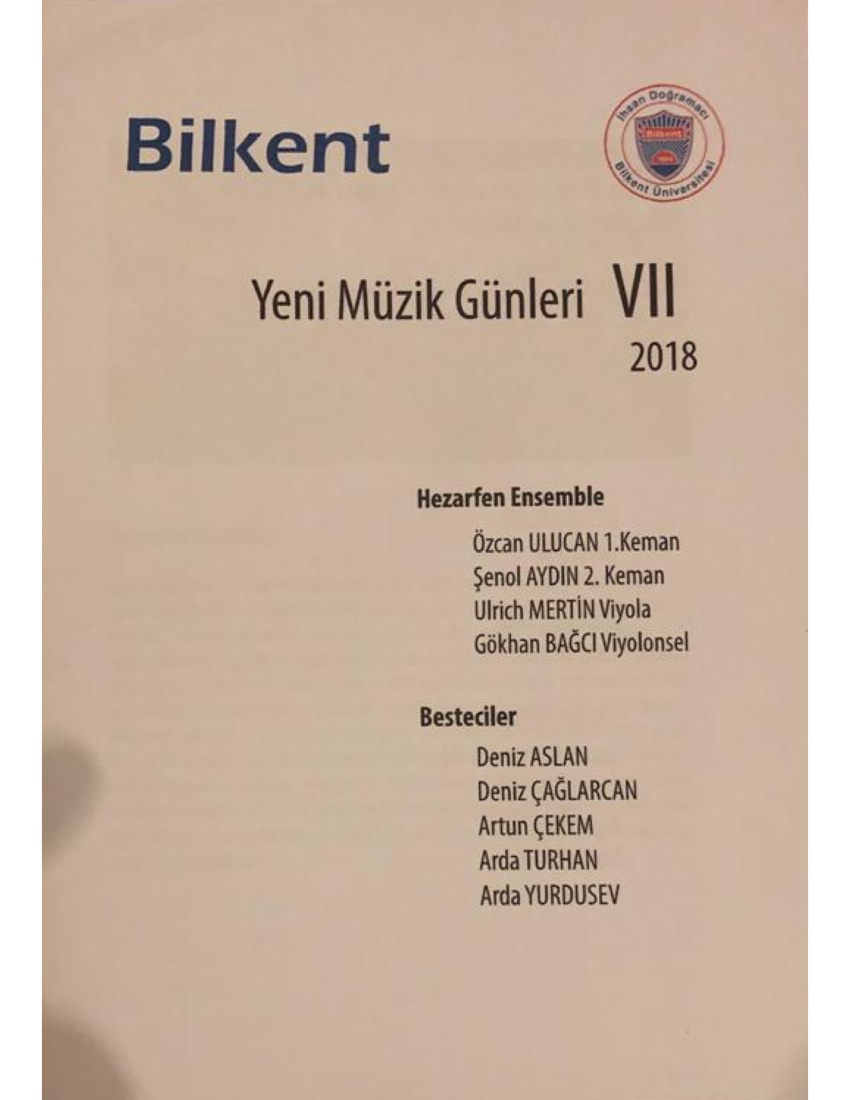 Bilkent New Music Days VII, Hezarfen Ensemble