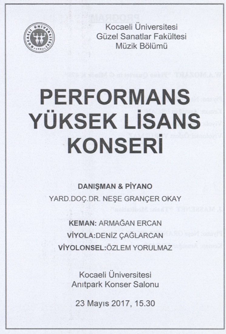 Master's Performance Concert