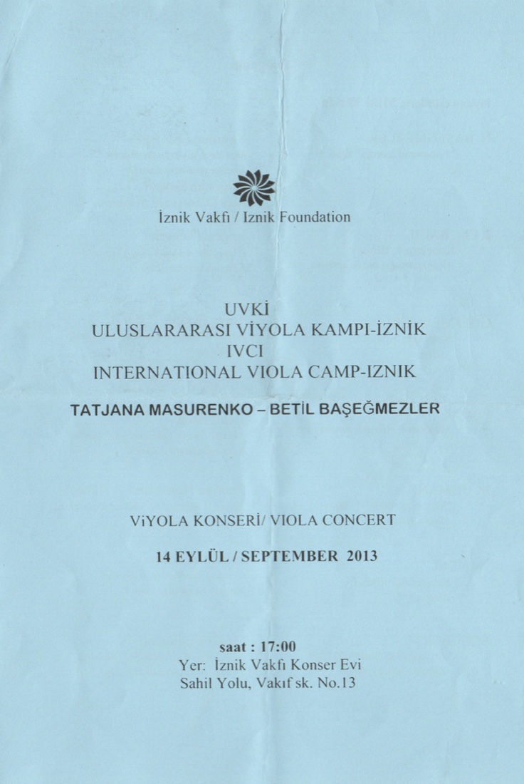 International Viola Camp İznik