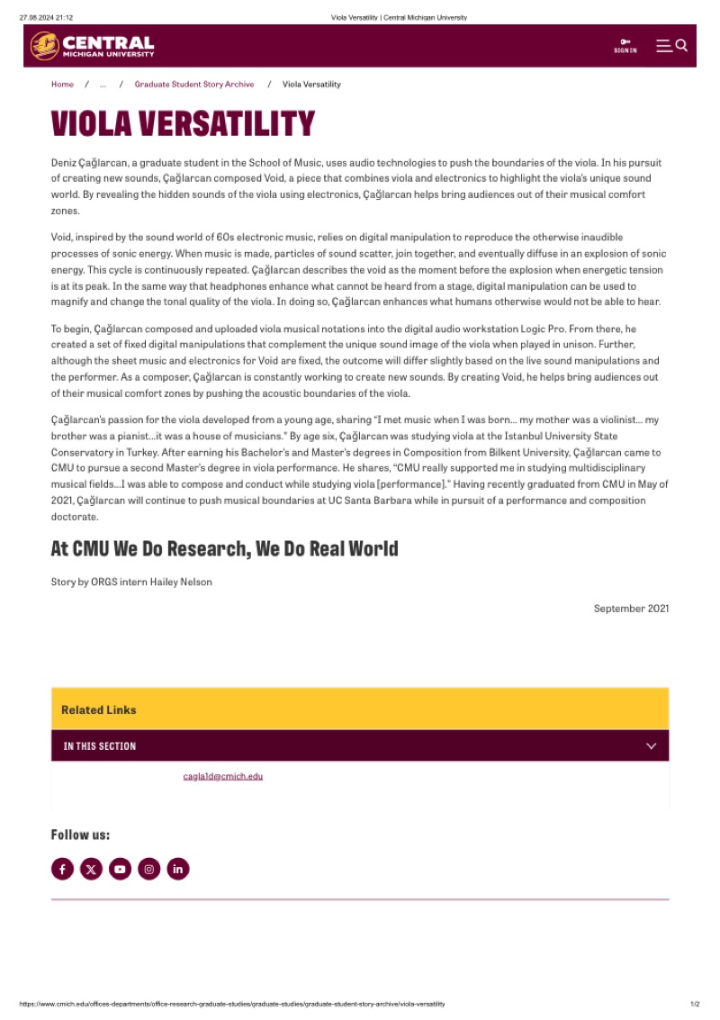 Central Michigan University feature