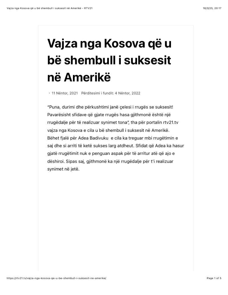 RTV21 article